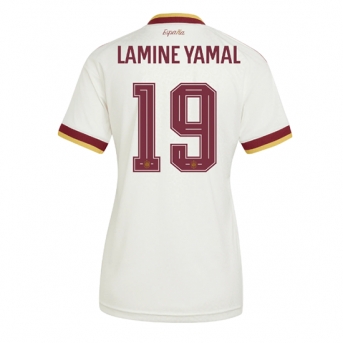 Billige Fotballdrakt Spania Lamine Yamal #19 Replika Bortedrakt Dame VM 2026 Kortermet